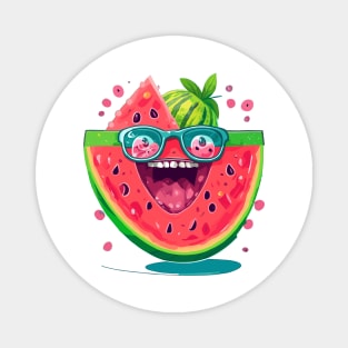 Sweet Summer Smiles: The Happy Watermelon Slice Magnet